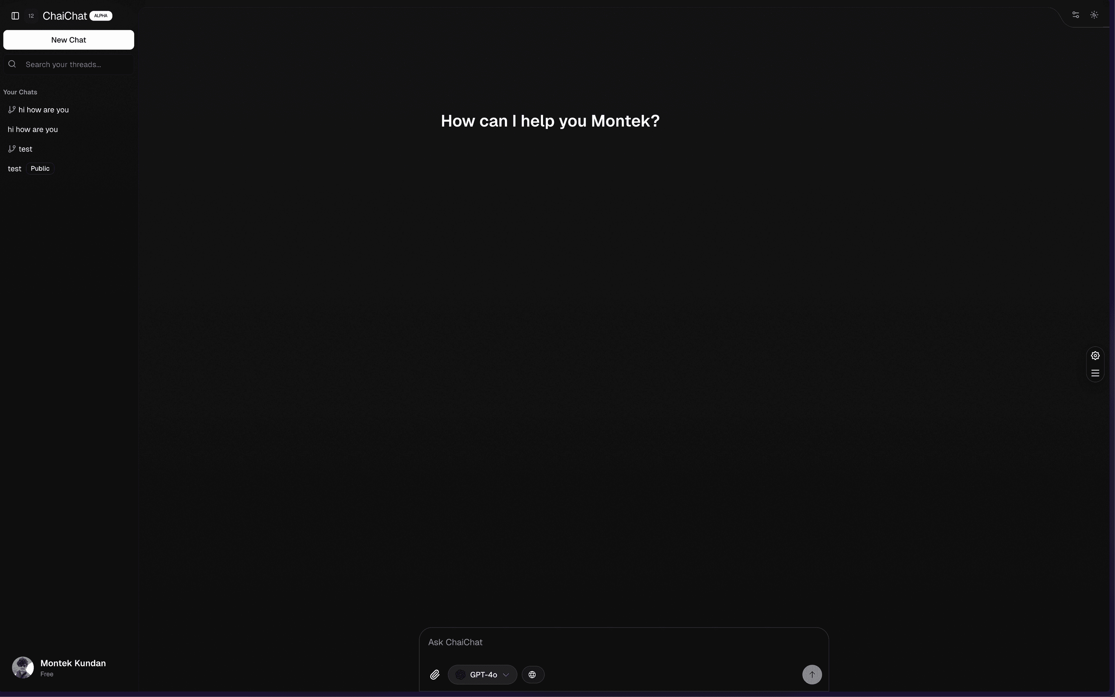Chat layout