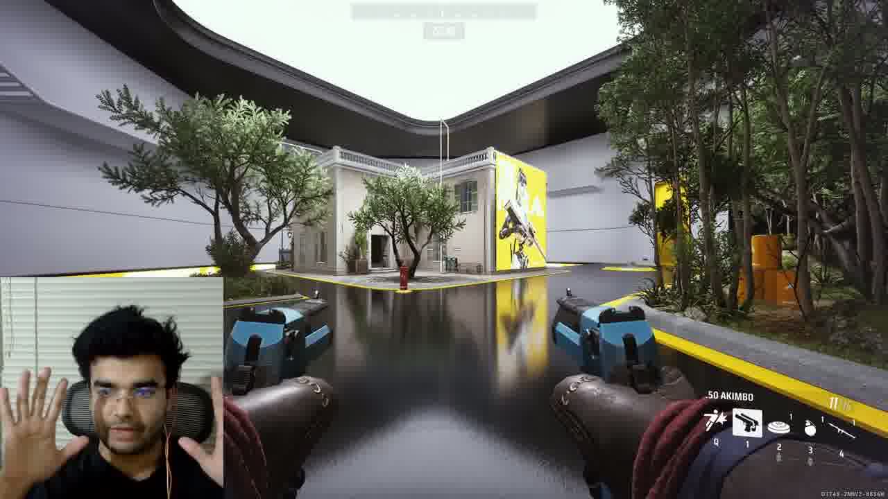 Shooting with hands up